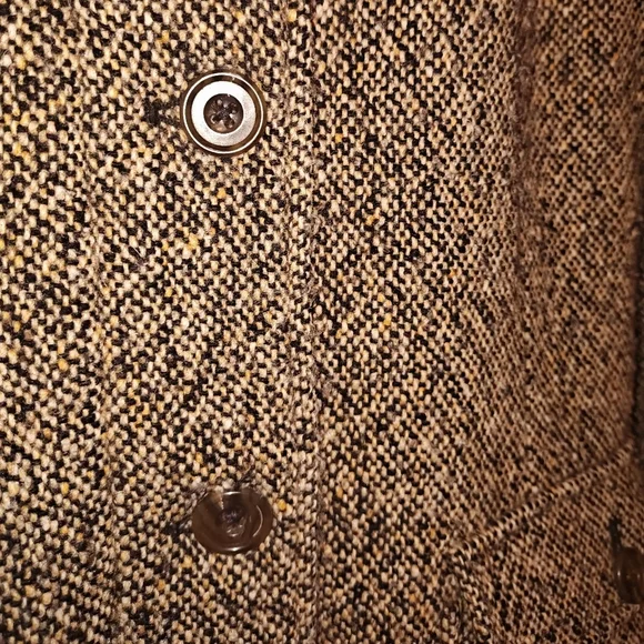 Eddie Bauer Vintage Womens Wool Blend Tweed Trench Coat Sz. S - Picture 12 of 12